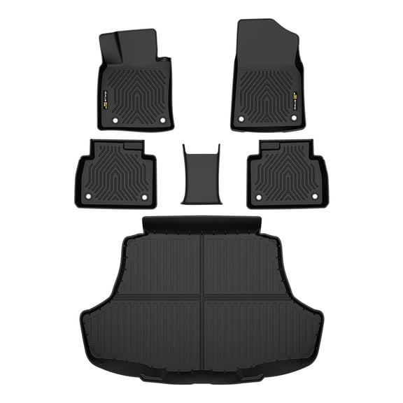 TPE Floor Mats & Cargo Liner Fit for Toyota Camry FWD 2018-2024 All Weather Protection Full Coverage Floor Liner Accessories 1st & 2nd & 3rd Row Black
