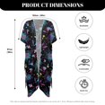 thumbnail image 6 of HELLHERO High Quality Fabrics Bathing Suit Cover Up for Pool Party Quick Dry Loose Neon Spider Web, 6 of 6