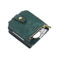 thumbnail image 3 of Decase for Samsung Galaxy Z Flip 4 5G Wallet Case (2022 Release), Shockproof PU Leather Zipper Purse with Crossbody Wristlet Strap Card Holder Cover for Galaxy Z Flip 4, Darkgreen, 3 of 10