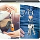 thumbnail image 4 of Juego de 4 llaveros con mosquetón metálico, porta llaveros, organizadores de llaves para coches y buscadores de llaves, 4 of 5