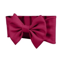 geerera Elastic Chair Sash Bows, Buckle-Free Slip-On Chair Back Flower Cover, Thickened Bow Knot Decoration for Wedding and Banquet, Party Decor, Event Styling