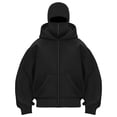 thumbnail image 3 of Unisex Women's Full Zip Hooded Casual Double Hood Long Sleeve Warm Hooded Sweatshirt, 3 of 8