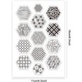 thumbnail image 3 of Honeycomb Frame Shape Clear Stamps for Card Making Hexagonal Rubber Stamps Transparent Craft Stamp Seal Stamp for DIY Scrapbooking Stamps Paper Photo Card Album Crafting, 3 of 8