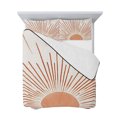 thumbnail image 7 of Orange Sunshine Twin Size Down Alternative Comforter, Lightweight Comforter Quilt Bedding Set with Pillow Shams Lines Retro Abstract Middle Century All Seasons Bed Comforter Duvet Insert 68"x86", 7 of 7