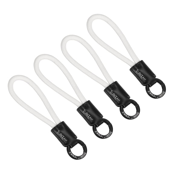 Uxcell Handmade Cowhide Key Chain, Stylish Bag Pendant, Mobile Phone Leather Lanyard Car Key Lanyard Mobile Phone Keychain Accessories for Women and Men,White