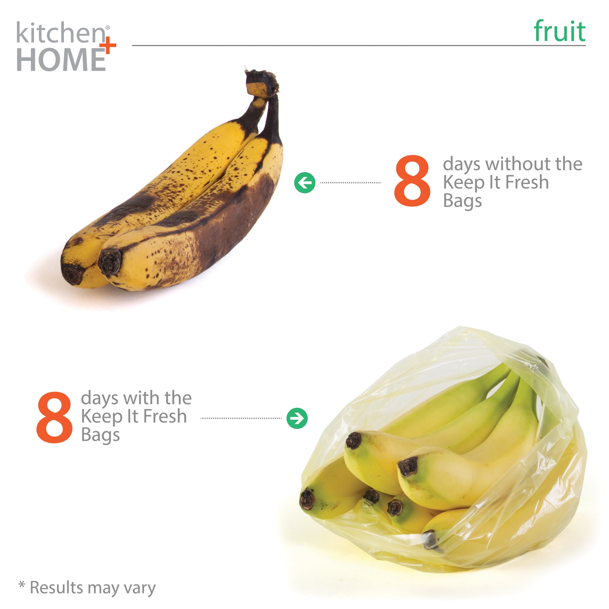 Keep it Fresh Produce Bags - 30 Reusable Fruit Veggie Freshness Green Bags  & Twist Ties