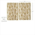 thumbnail image 3 of VHC Brands Dorset 4 PC Mustard Gold Curtain Set (2 Swag 36x16 and 2 Tier 36x36), 3 of 5