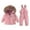 Pink, variant on XIMIN Boy Two Piece Outfits Snow Ski Bibs Pant and Down Jacket Toddler Girl Snowsuit Winter Warm Clothes Snow Bib Kid Coat Winter Jumpsuit