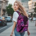 thumbnail image 4 of Chririnla Purple Hibiscus Backpack Set School Backpack Hiking Travel Bag, 4 of 7