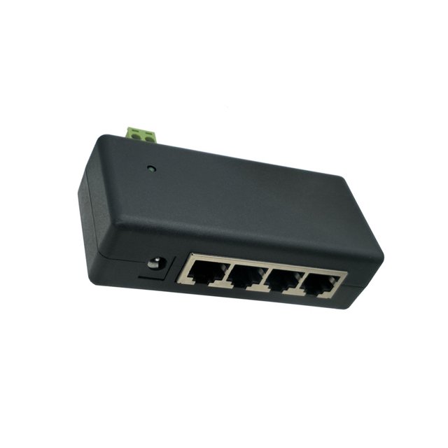 Monstrate Adaptador de corriente PoE de 4 puertos, módulo de conexión rápida profesional, accesorios para ordenador de oficina en casa, Cerraduras de hardware
