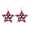 Red, variant on QIQUWOHUL Independence Day Earrings Red White And Blue Five Pointed Star Exaggerated Geometric European And American Holiday Earrings
