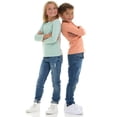 thumbnail image 3 of Cudlie Toddler Girls’ 5-Pack Long Sleeve Tees, Cotton Blend Crewnecks in Stylish Modern Colors, Sizes 12M–4T, 3 of 13