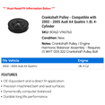 thumbnail image 2 of Crankshaft Pulley - Compatible with 2002 - 2005 Audi A4 Quattro 1.8L 4-Cylinder 2003 2004, 2 of 2