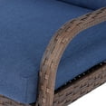 Mainstays Tuscany Ridge 2Piece Wicker Reclining Chaise Lounge, Blue