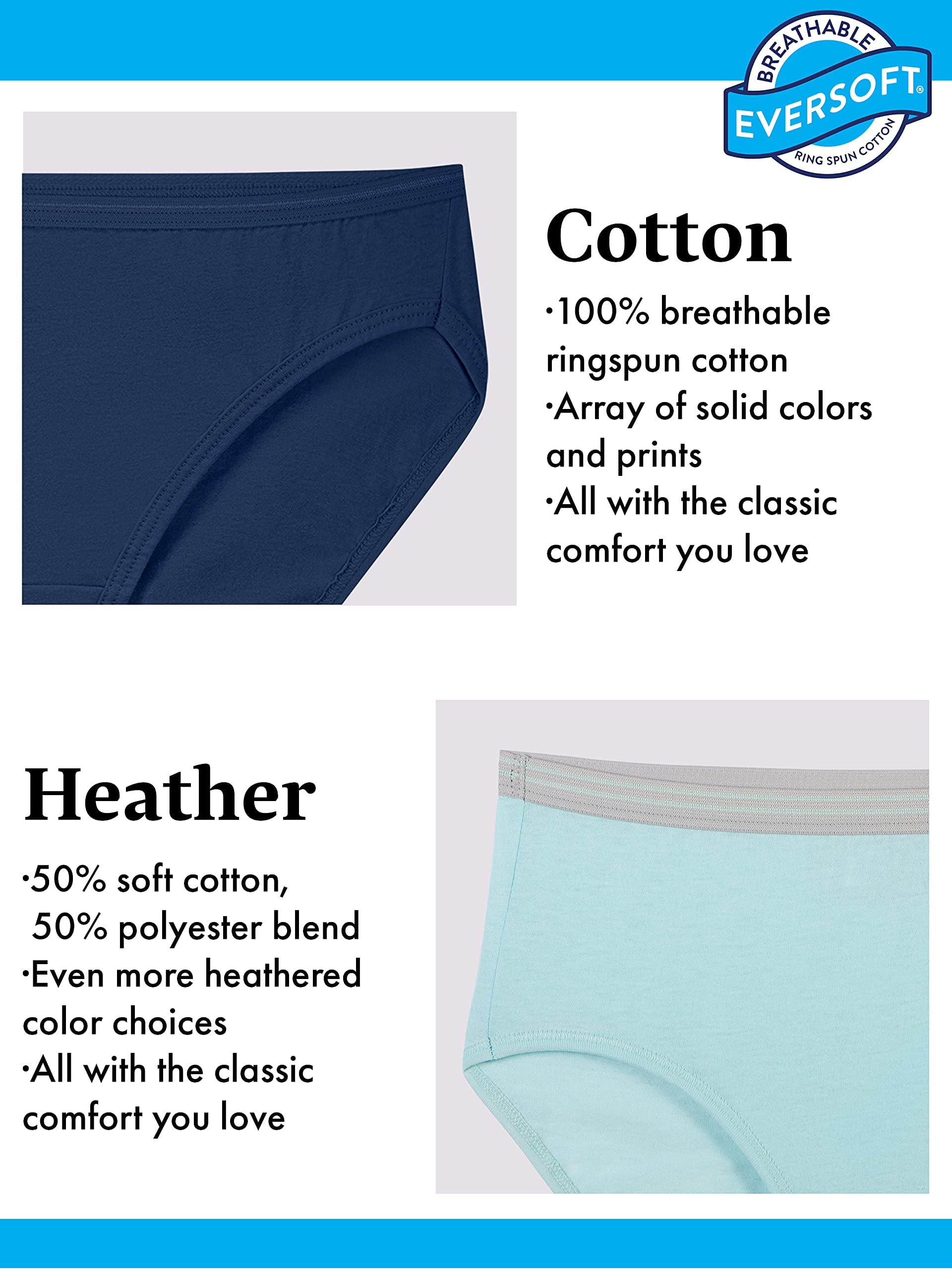日本全国送料無料商品 特集 Fruit of the Loom Women's Eversoft Hipster Underwear, Tag Clothing