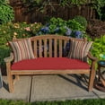 thumbnail image 5 of Casual Cushion Outdoor Throw Pillow, Striped Sunbrella Fade-Resistant for Patio Furniture, Adirondacks & Porch Swings, 18"W x 18"L, 6" thick, Reversible, Brannon Redwood, 5 of 5