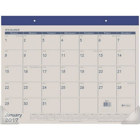 AT-A-GLANCE Recycled Fashion Desk Pad, Blue, 22" x 17" SK2517-09
