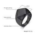 thumbnail image 2 of EOEMY 16mm Silver/Gold/Black Rhombus Cut Ring Mens Stainless Steel Smooth Band Sz 8-12, 2 of 9