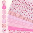 thumbnail image 4 of Uxcell Cotton Fabric Bundles, 7Pcs 20 x 20 inch 100% Cotton Fat Quarter Floral Printed Precut Fabric Squares for Sewing Patchwork Quilting DIY Crafts, Pink, 4 of 7