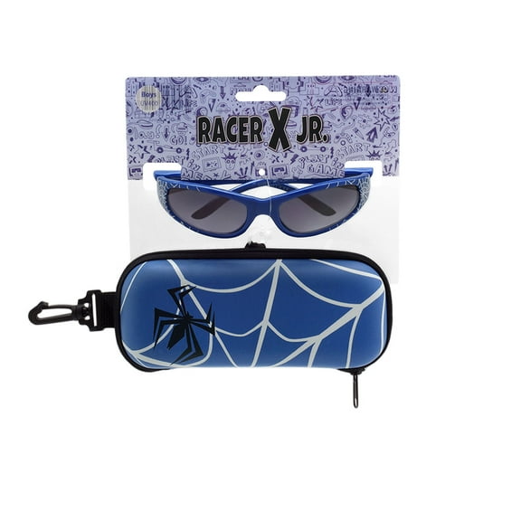 Boys Sunglasses Spider Style Case Sport Kids Sunglasses With Zipper Case Lentes