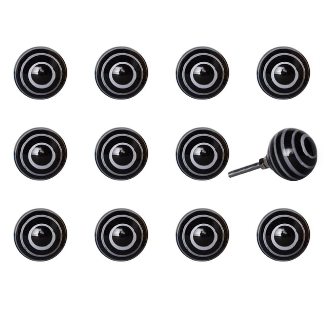KNOB-IT VINTAGE HANDPAINTED CERAMIC KNOBS (12-Pack) K000003