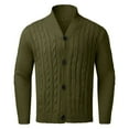 thumbnail image 5 of JTieacloth Mens Sweaters Pullover Mens Cable Knit Cardigan Sweater Shawl Collar Loose Fit Long Sleeve Casual Cardigans(Green), 5 of 5