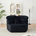 thumbnail image 4 of Leumius 53" Single Sofa,Oversized Modular Sofa Lounge Chair with Stylish Envelop Sesign Pillow,Pentagonal Sofa Boneless Couch for Living Room,Black Corduroy, 4 of 15