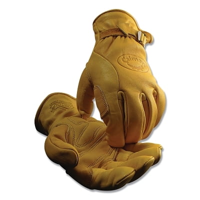 

1304 Top Cow Grain Leather Water-Repellent Drivers Gloves X-Large Unlined Gold | Bundle of 2 Pairs