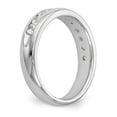 thumbnail image 6 of 14K White Gold Ring Band Wedding Diamond Round 11-Stone Channel, 6 of 7