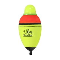 1.8oz Lighted Fishing Slip Bobbers EVA Green Red LED Light Up Fishing Float, Yellow