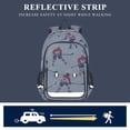 thumbnail image 5 of FORMRS Unisex School Backpack 17" Student Travel Bag with Laptop Compartment, Blue Ice Hockey, 5 of 7