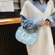 thumbnail image 5 of Bolso de moda para mujer, bolso de mano con textura informal, tipo bandolera, con diseño arrugado, 5 of 6