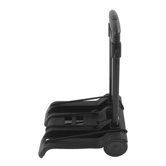 Hand Truck Dolly, Elastic Cord Foldable Dolly Cart PVC Wheel PP Chassis 2 Wheels Adjustable Pull Rod For Camping