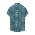 thumbnail image 2 of Camisas Oversize Hombre Camisa de manga corta con estampado digital 3d de ocio de tendencia de moda de playa de turismo de vacaciones de verano para hombres (Green, M), 2 of 3