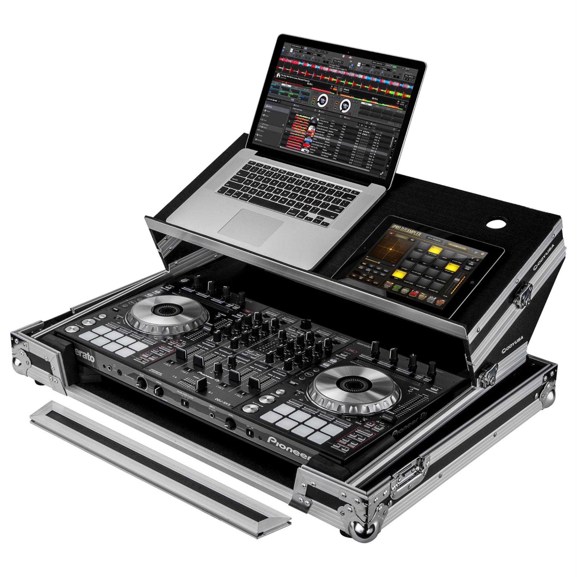 ROLAND DJ-808 / DENON MC7000 DJ CONTROLLER PRODUCER GLIDE STYLE CASE WITH  ANGLED GLIDE PLATFORM - ALSO COMPATIBLE WITH PIONEER DDJ-RX/SX/SX2  CONTROLLERS - Walmart.com