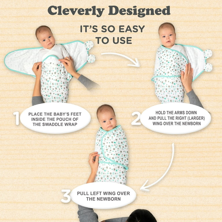 Bublo Baby Organic Baby Swaddles Pack of 0-3 Months Soft 100