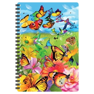 Magnetic Clipboards with Attached Notepads - Butterfly - Set of 4 