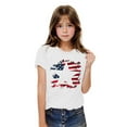 thumbnail image 5 of Jinhomg Boys Girls Graphic T Shirts Casual Short Sleeve America Flag Tees Lightweight Comfy Cotton Crew Neck Tops 4th of July Patriotic Outfit White 7 Years, 5 of 9