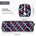 thumbnail image 3 of Fotbe Patriotic Star Pattern Leather Pencil Case, Pencil Pouch with Durable Zipper, Compact and Stylish Organizer for Stationery, Art Supplies, Travel Essentials, 3 of 7