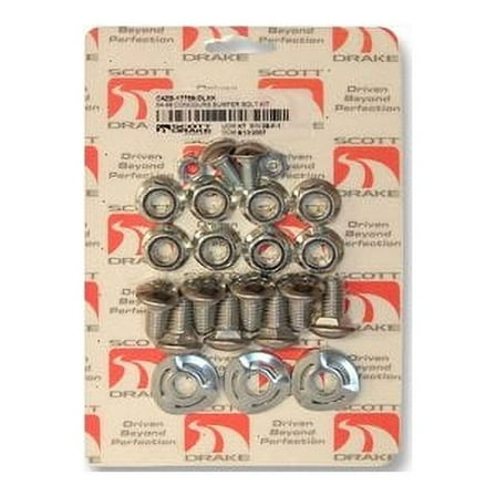Scott Drake C5ZZ-17758-DLXK 1965-1970 Bumper Bolt Kit Deluxe 28 Piece Kit