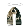 thumbnail image 2 of Reindeer Scarf, Winter Themed Knit or Flannel Scarf for Men and Women, Festive Holiday Accessory for Christmas Parties and Seasonal GiftsRed, 2 of 2