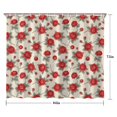 thumbnail image 5 of Strawberry and Dot Pink Pattern Modern Waterproof Shower Curtain Set with 12 Hooks, Washable Decorative Bathroom Shower Curtain, 5 of 6