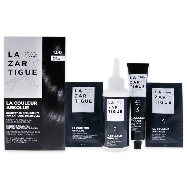 Lazartigue Color de pelo La Couleur Absolue Coloración Permanente - 1.00 Negro Intenso 1 Application Lazartigue Color de pelo 1 Application