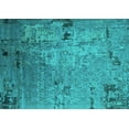 thumbnail image 1 of Ahgly Company Machine Washable Indoor Rectangle Oriental Turquoise Blue Industrial Area Rugs, 5' x 7', 1 of 4