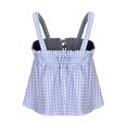 thumbnail image 5 of fatyb Womens Plaid Tank Tops Square Neck Tie Front Shirts for Women Crop Sleeveless Summer Going out Tops, 5 of 5