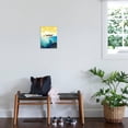 thumbnail image 3 of Art.com Vector Seascape - Wooden Boat on a Sunset Sky and Underwater Marine Life with School of Fish and Co Stretched Canvas Print Wall Art by Natali Snailcat, 12" x 16", 3 of 4