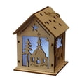 thumbnail image 2 of Xihbxyly Ventana de Cabaña Luminosa Navideña, Diseño de Árbol Festivo, Colgante de Madera, Incluye 3 Pilas Ag10, Ideal para Decoración de Mesas En El Hogar y Fiestas Navideñas. Juego de 1 Pieza., 2 of 2