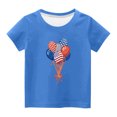 thumbnail image 4 of Favoffer Independence Day Children Tops Shirts for Girls Short Sleeve Graphic Printing T-Shirt Round Neck Crop Top for 3-14 Years, 4 of 4