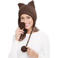 thumbnail image 4 of ORUYROP Winter Cute Cat Ears Knit Hat Ear Flap Crochet Beanie Hat, 4 of 6
