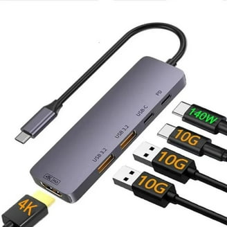 Plugable 5-in-1 USB C Hub Multiport Adapter for MacBook Pro 14/16